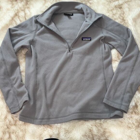 Patagonia Micro D Gray Quarter Zip Fleece | Sz S - Picture 2 of 5